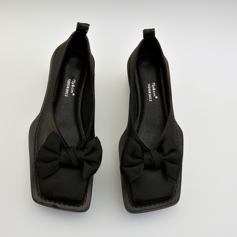 Quadratische Zehe Flacher Mund Slipper Frauen Loafers