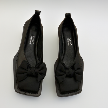 Quadratische Zehe Flacher Mund Slipper Frauen Loafers