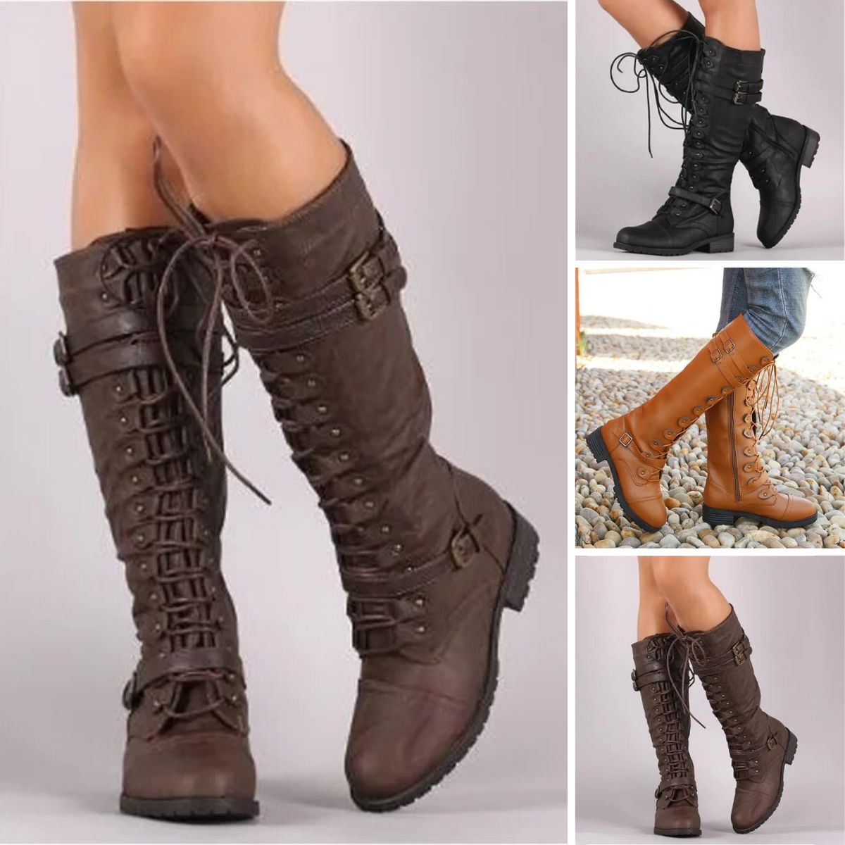 Elegante und detaillierte stützende Stiefel