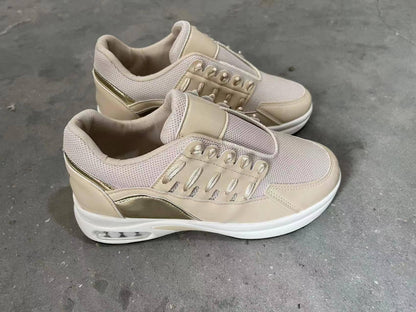 Lace Up Sneakers Women Wedge Heel Running Sports Shoes-Transparent-7