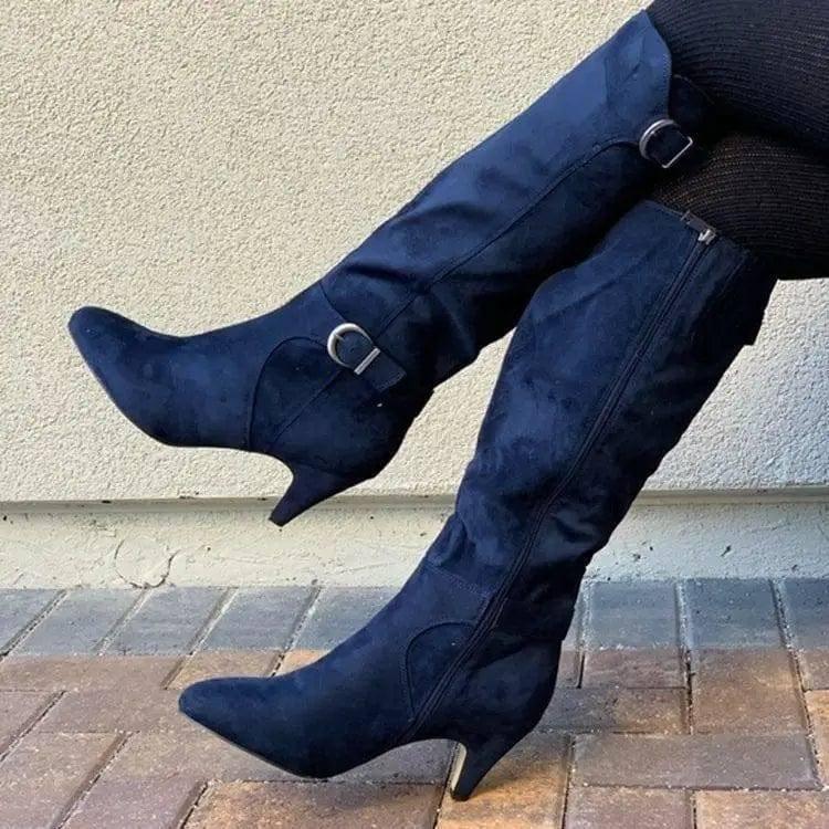 Western Boots Winter Shoes Wide Calf Long Boots For Women-3