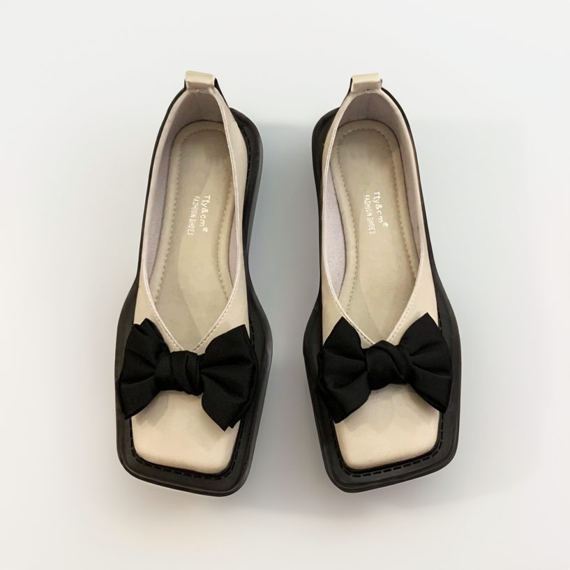 Quadratische Zehe Flacher Mund Slipper Frauen Loafers