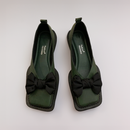 Quadratische Zehe Flacher Mund Slipper Frauen Loafers