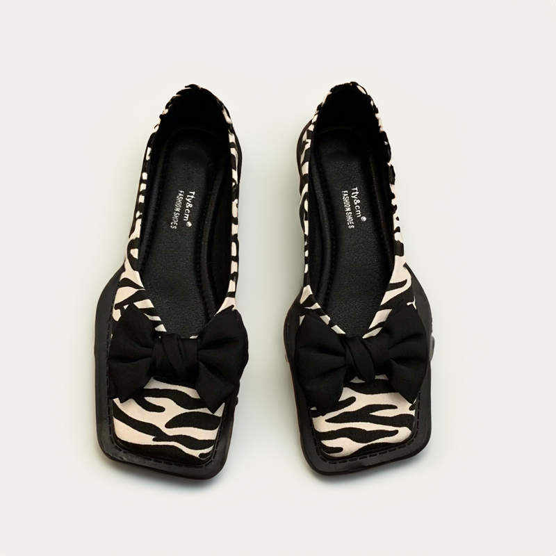 Quadratische Zehe Flacher Mund Slipper Frauen Loafers
