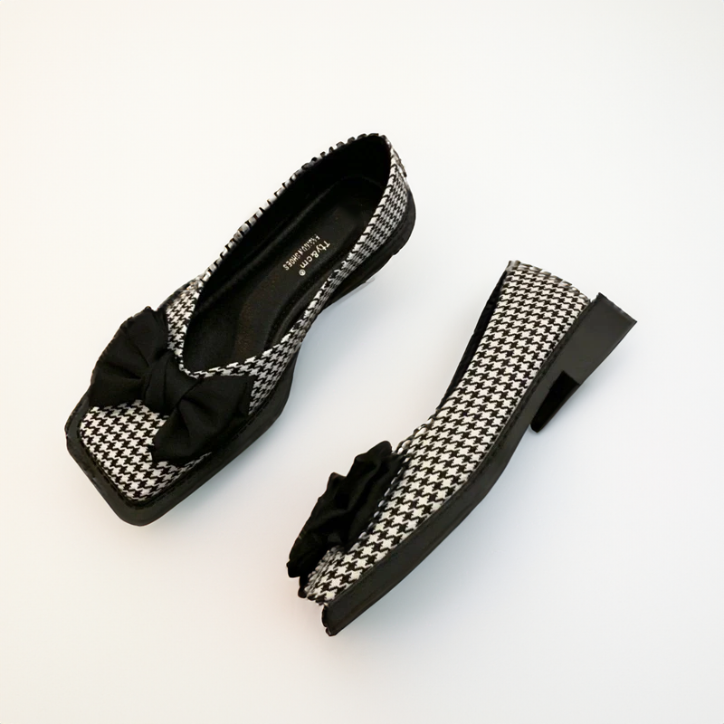 Quadratische Zehe Flacher Mund Slipper Frauen Loafers